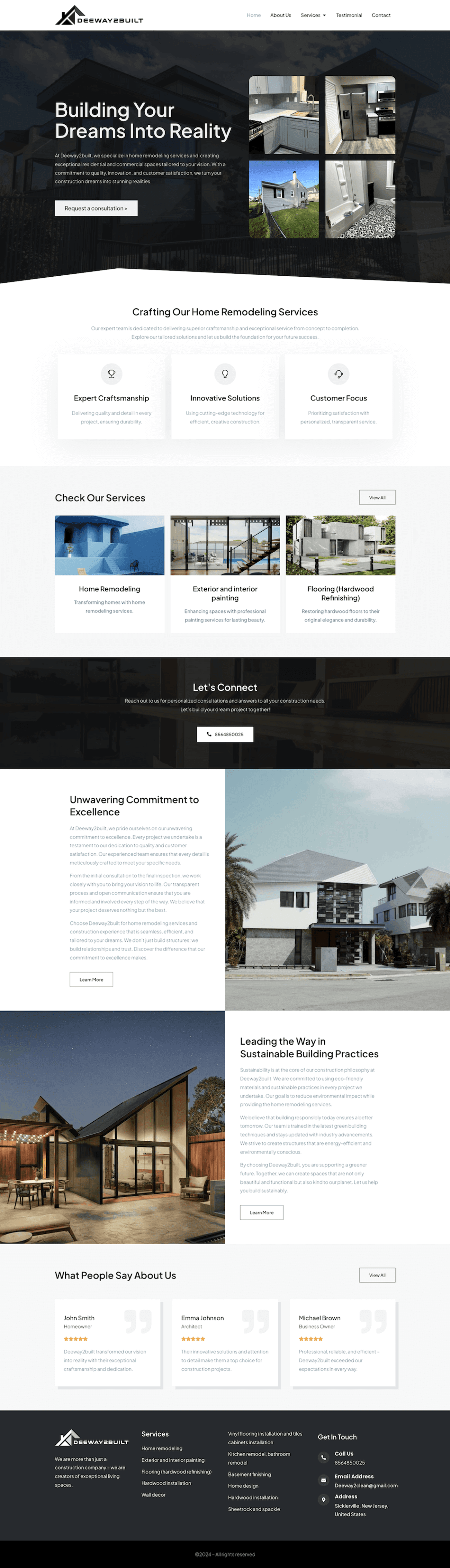 Deeway2built — full page