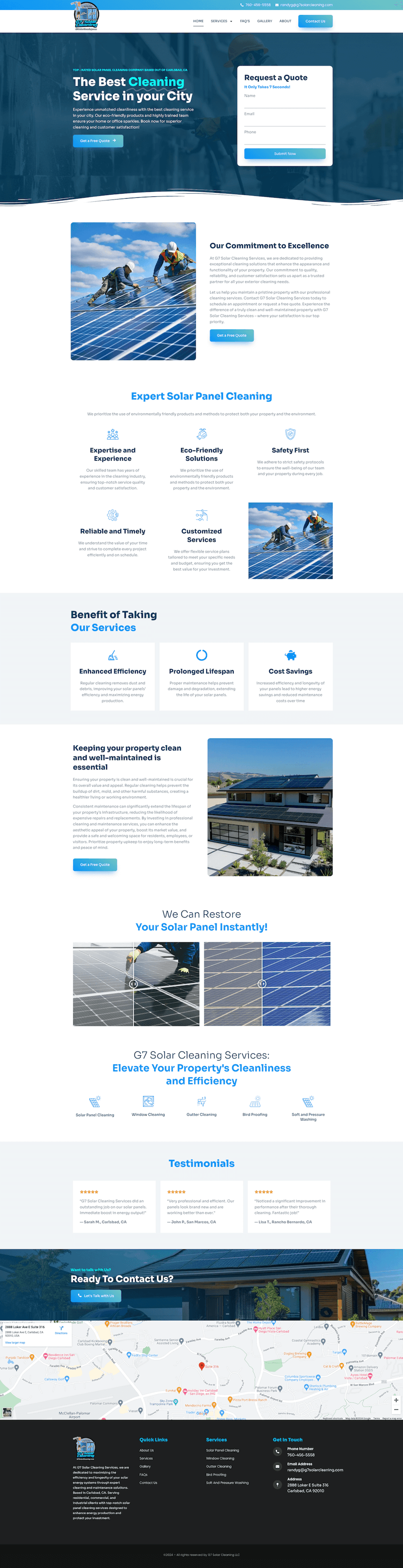 G7 Solar Cleaning — full page