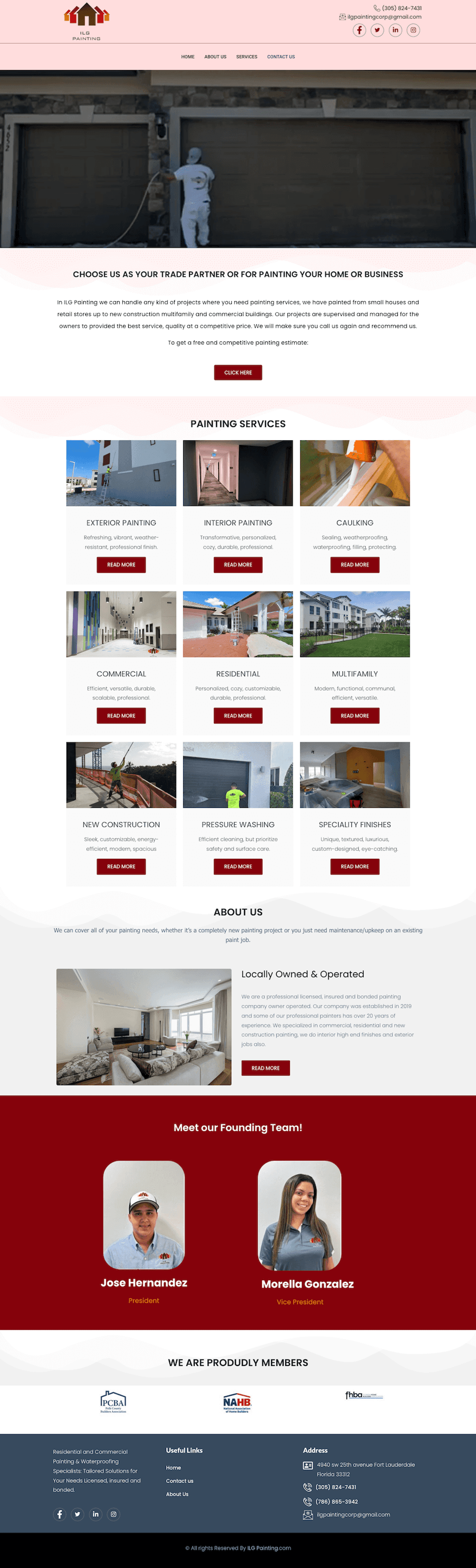ILG Painting Corporation — full page