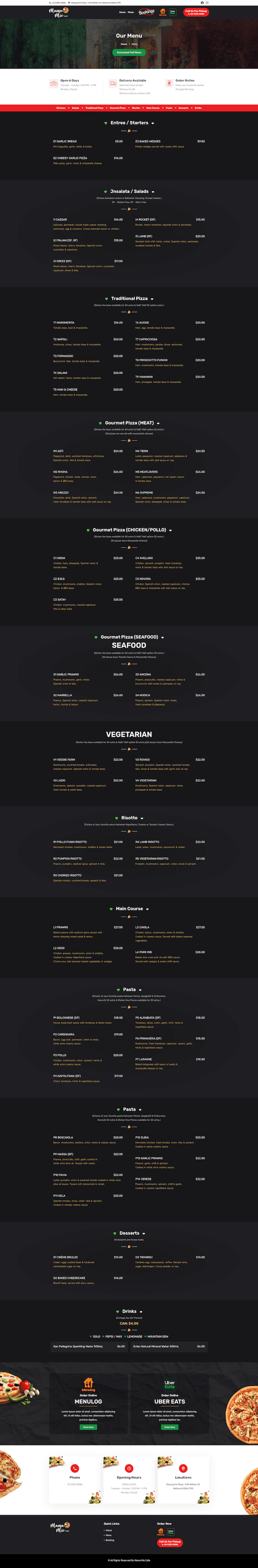 Mama Mio Cafe — full page