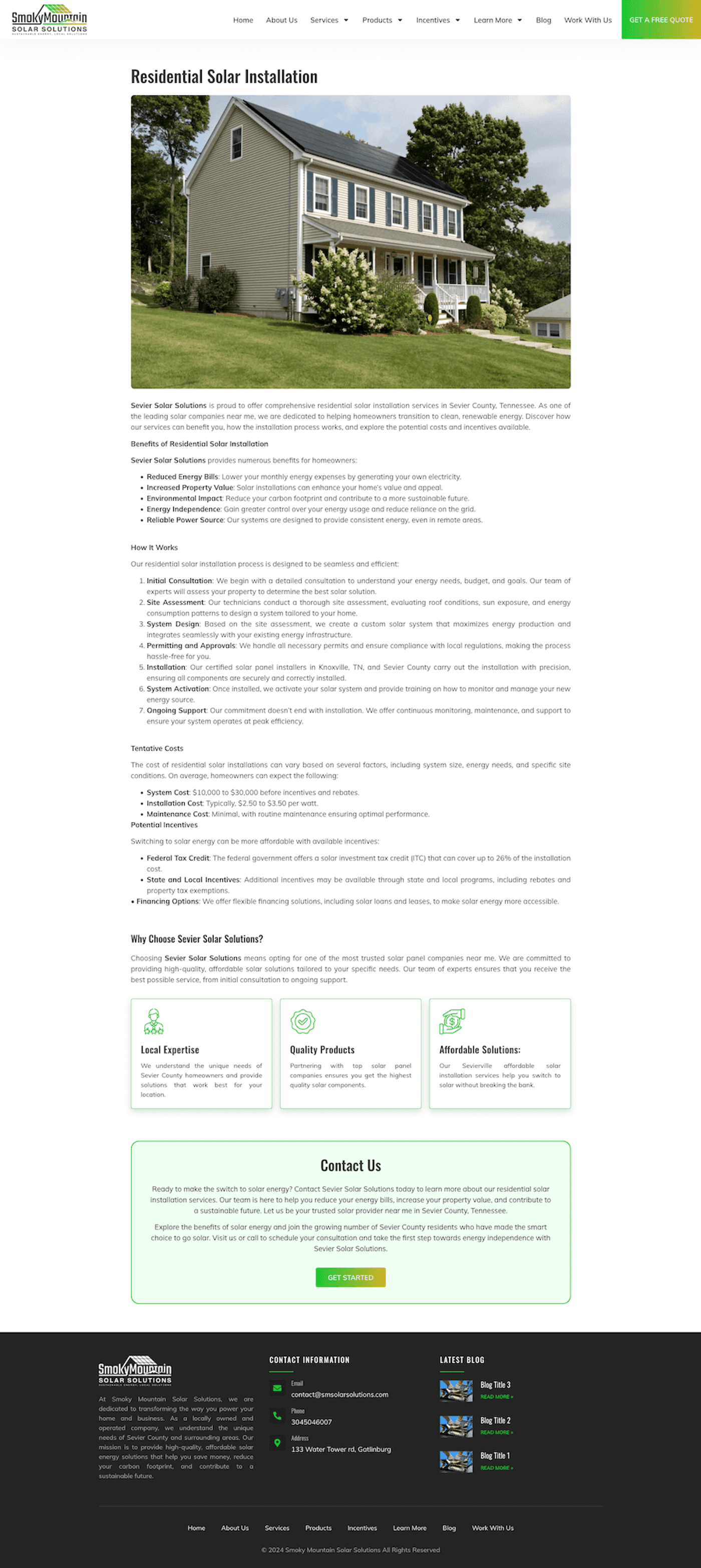 Smoky Mountain Solar Solutions — page 10
