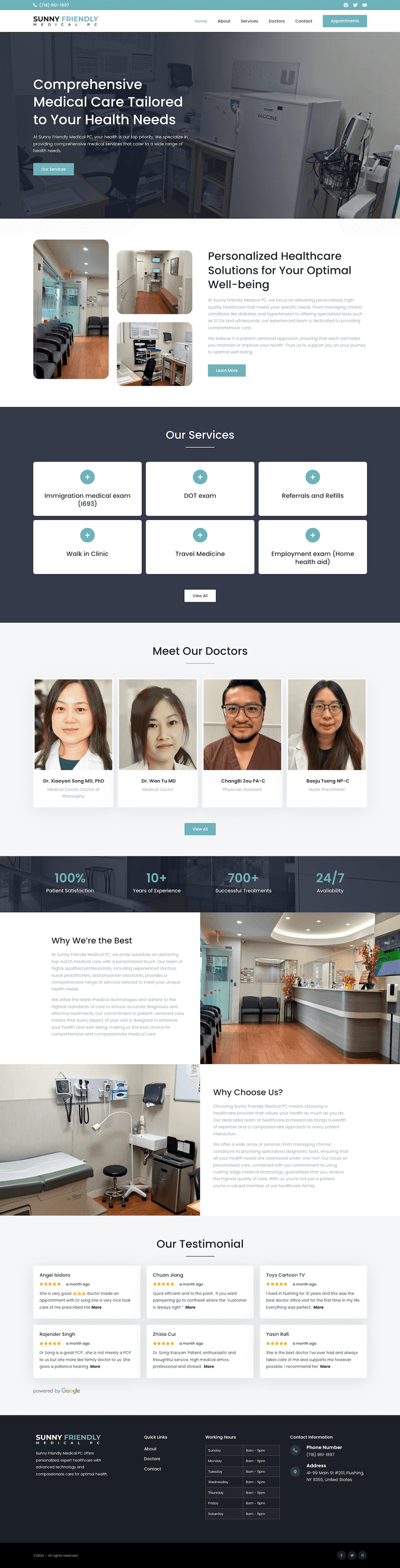 Sunny Friendly Medical PC — full page