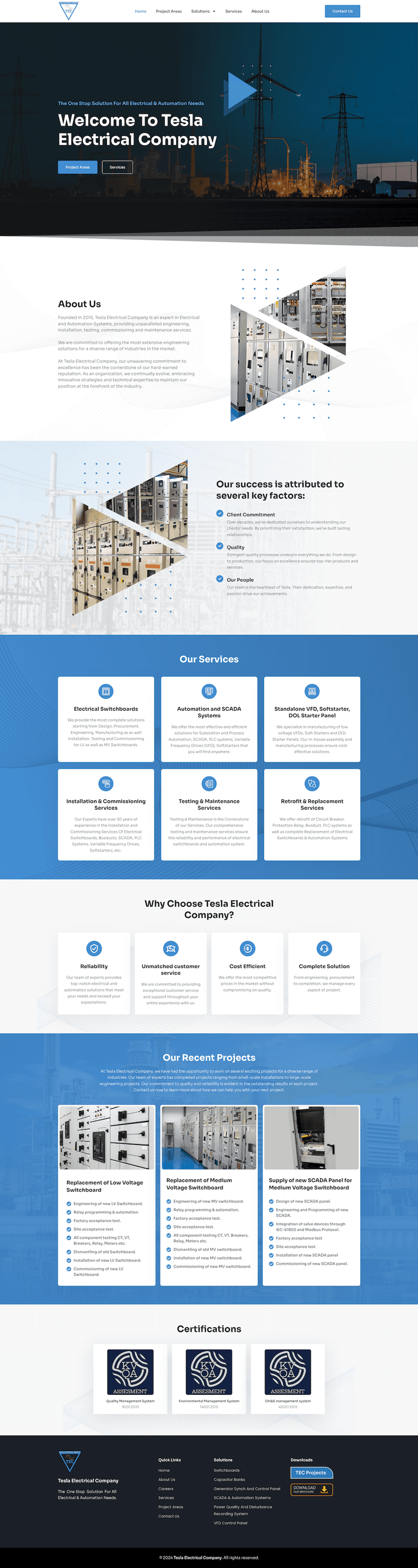 Tesla Electrical Company — full page