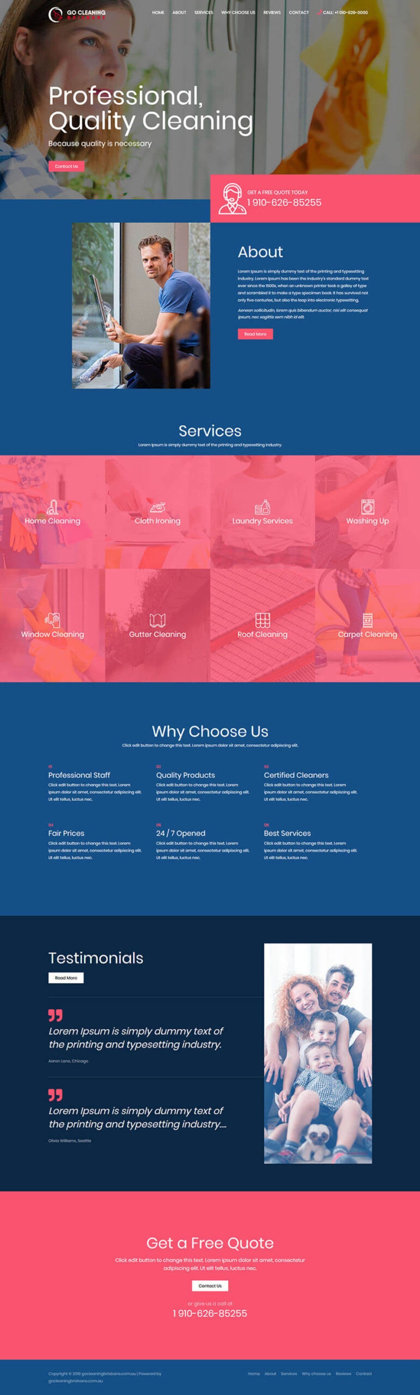 Go Cleaning Brisbane — full page