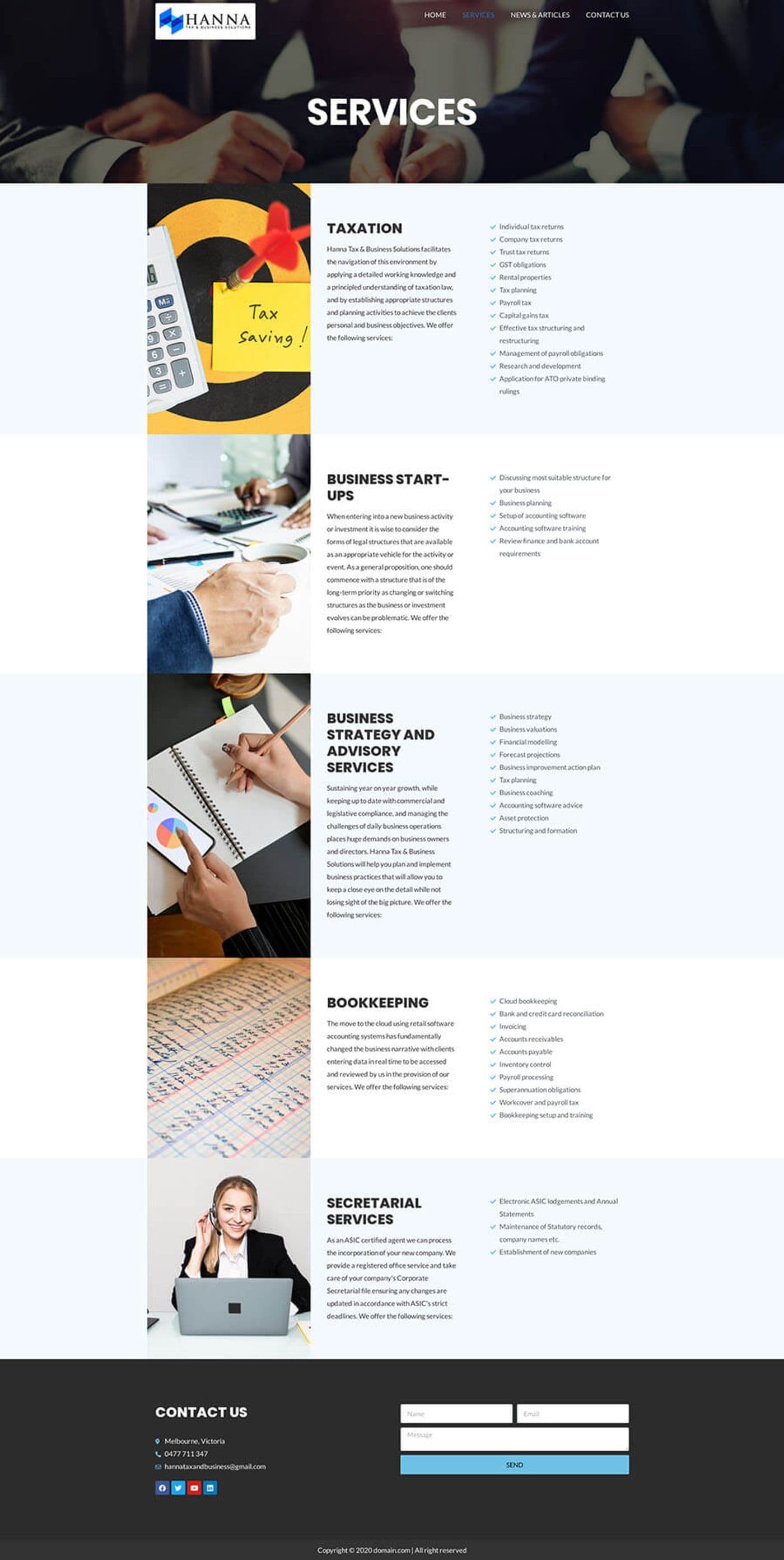 Hanna Tax and Business — page 2