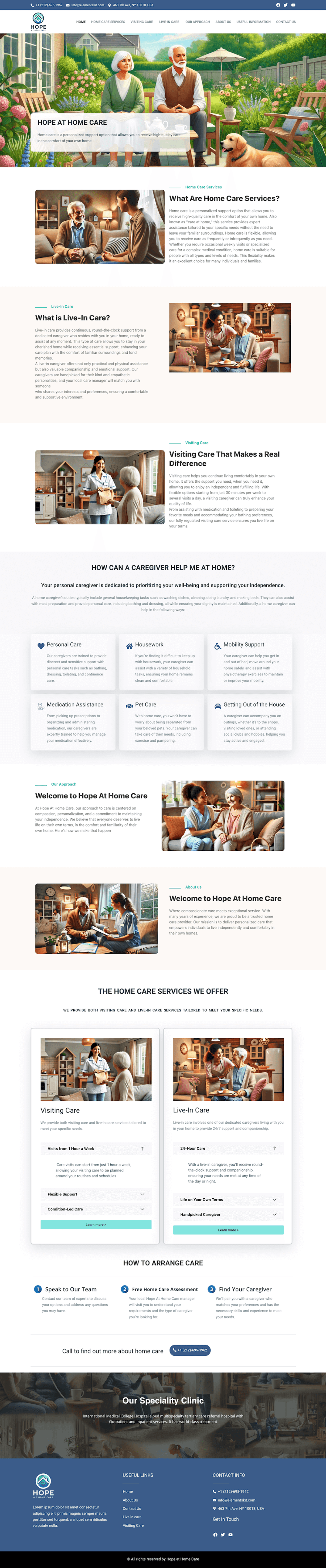 Hope At Home Care — full page