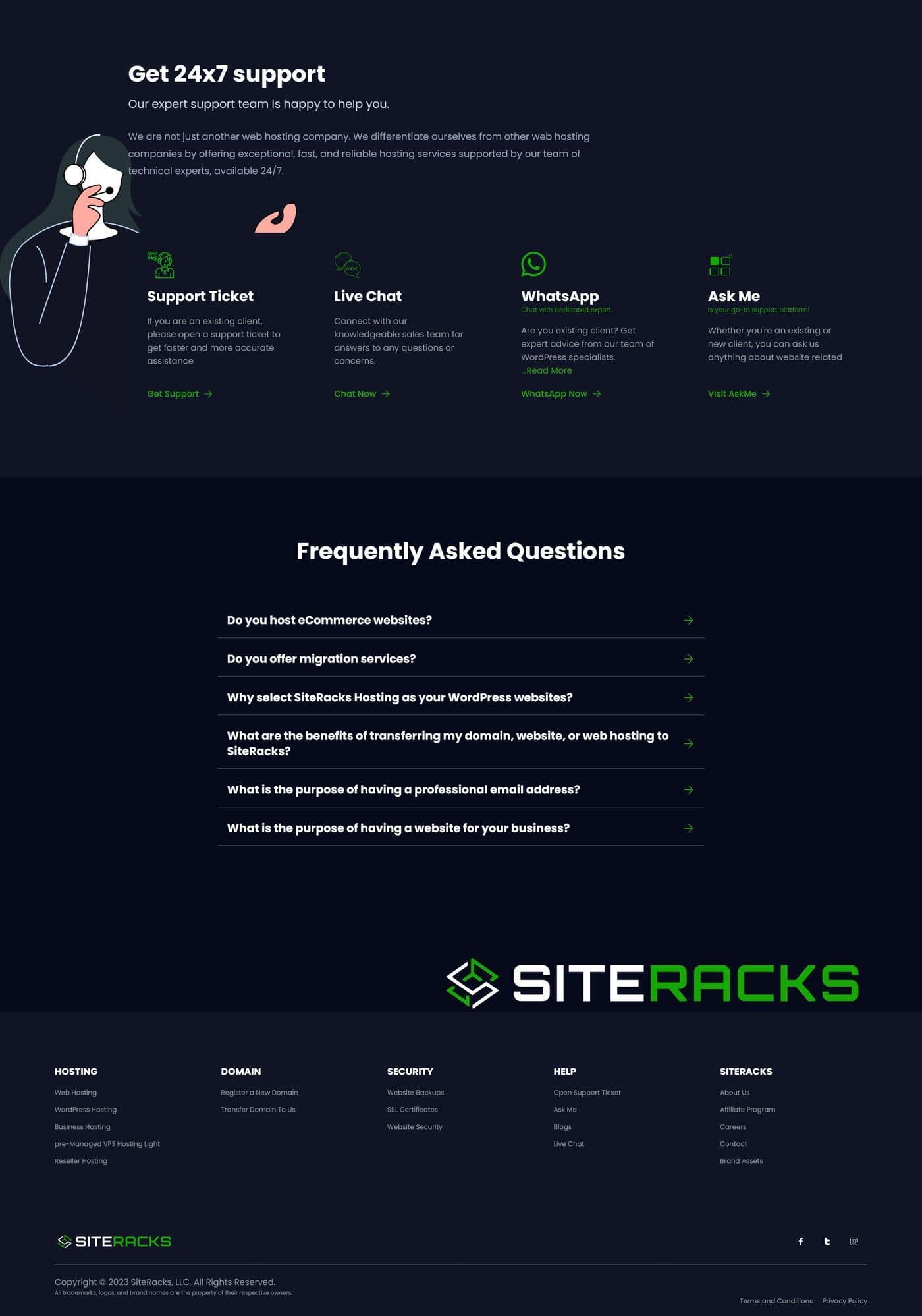 SiteRacks Hosting — page 4